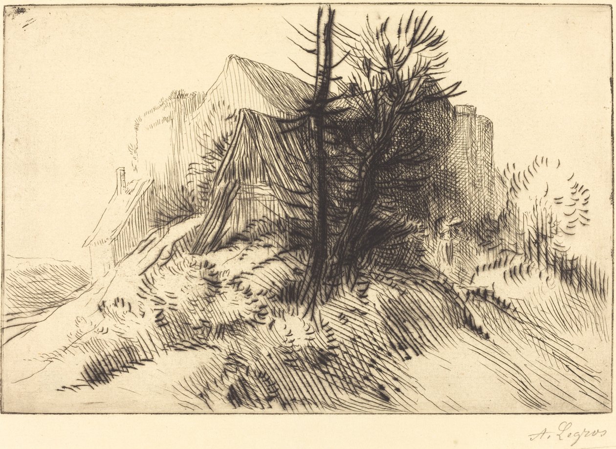 Farm in Winter Egy farm télen. alkotó: Alphonse Legros