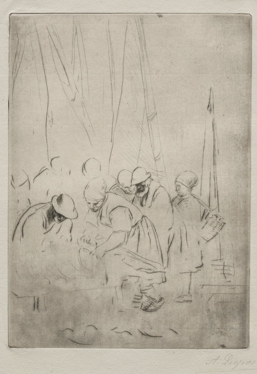 Halászok a boulogne-i rakparton. alkotó: Alphonse Legros