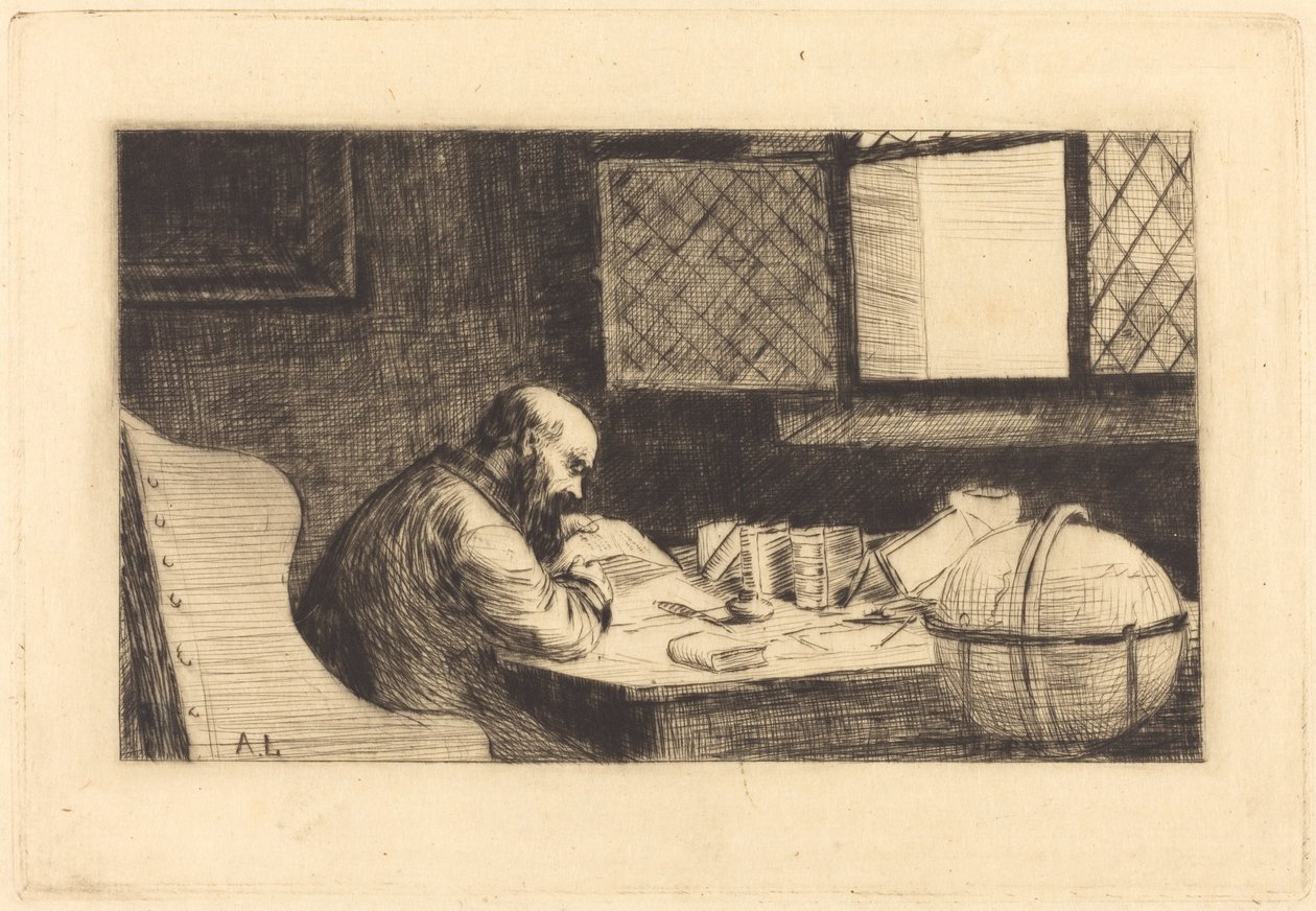 Geographer Le geographe. alkotó: Alphonse Legros