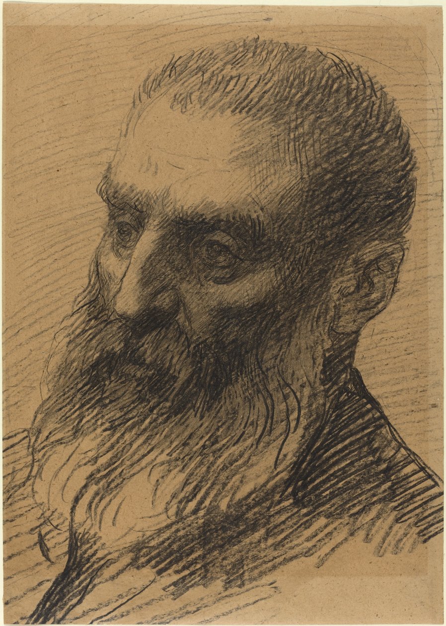 Balra néző férfi feje alkotó: Alphonse Legros