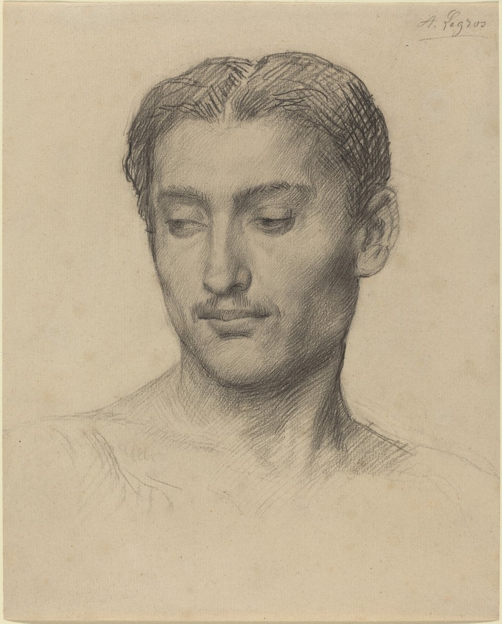 Egy fiatalember feje alkotó: Alphonse Legros