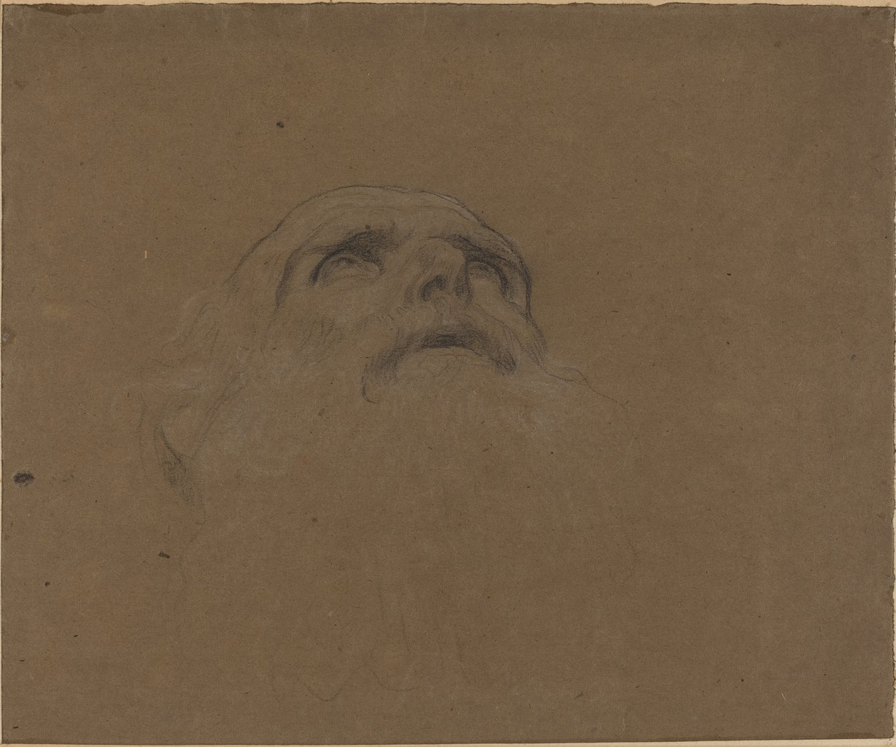 Egy öregember feje. alkotó: Alphonse Legros