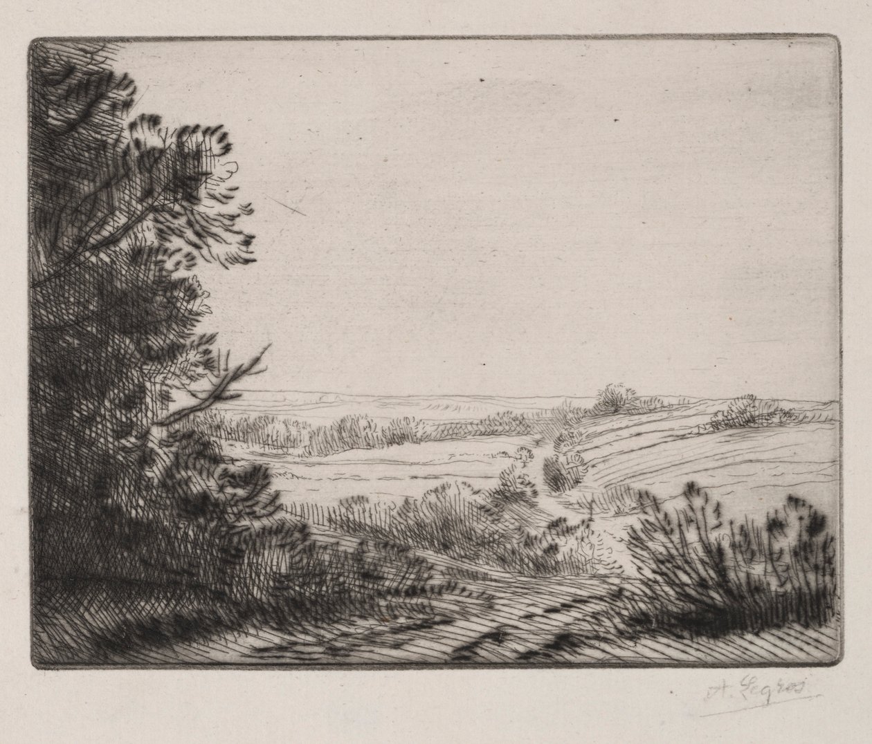 Tájkép. alkotó: Alphonse Legros