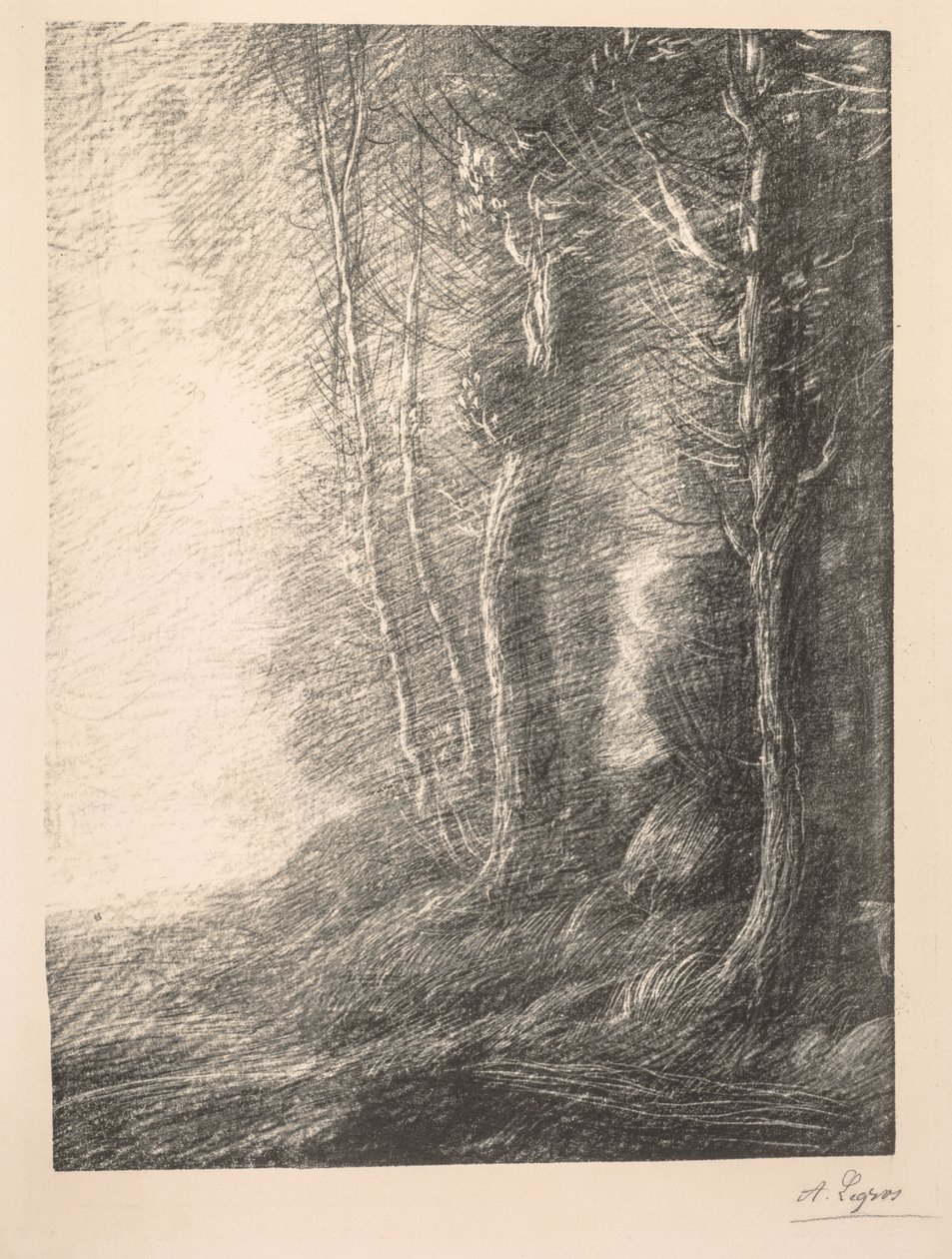 Landscape Paysage. alkotó: Alphonse Legros