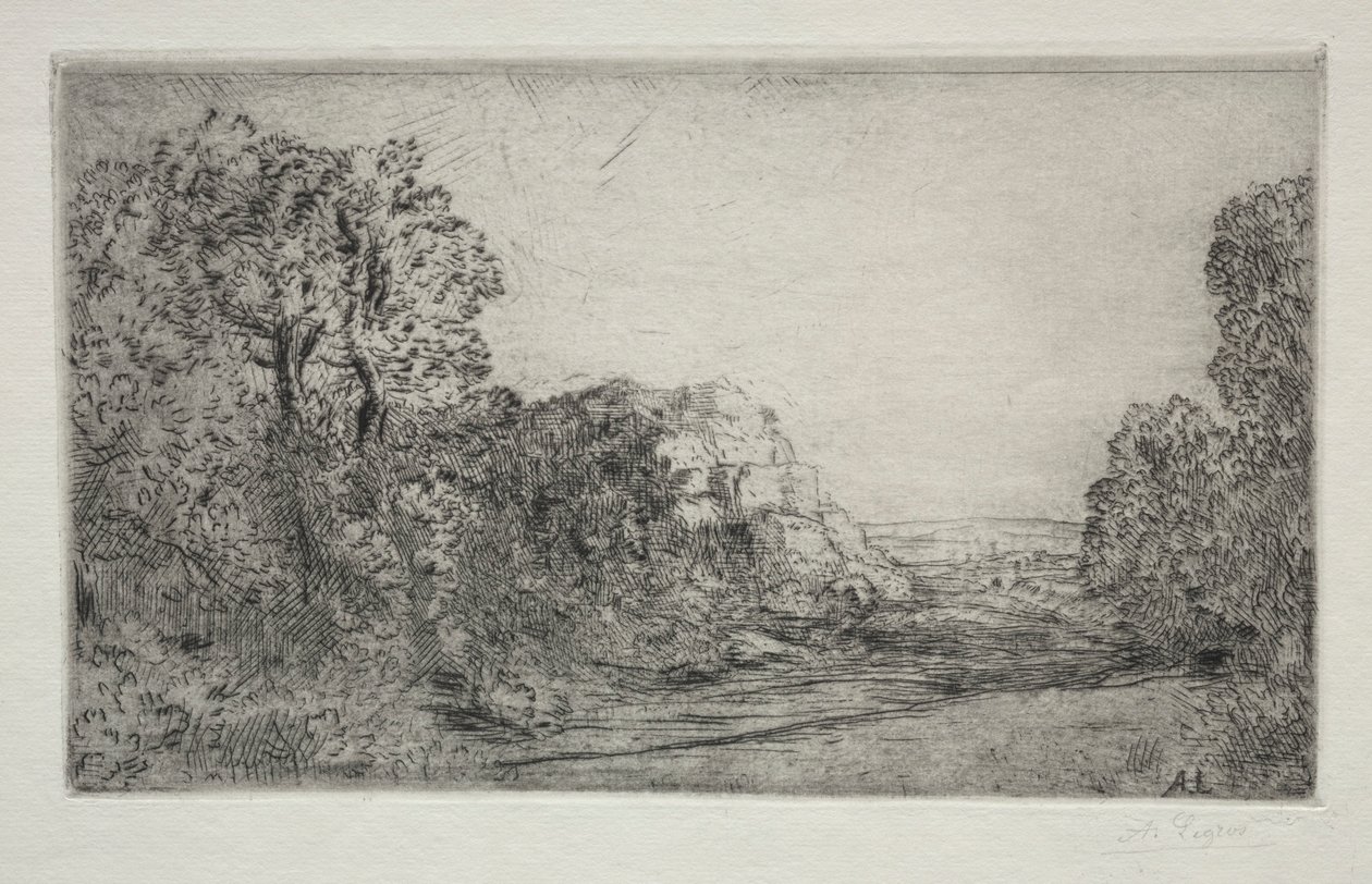 Táj: Napkelte. alkotó: Alphonse Legros