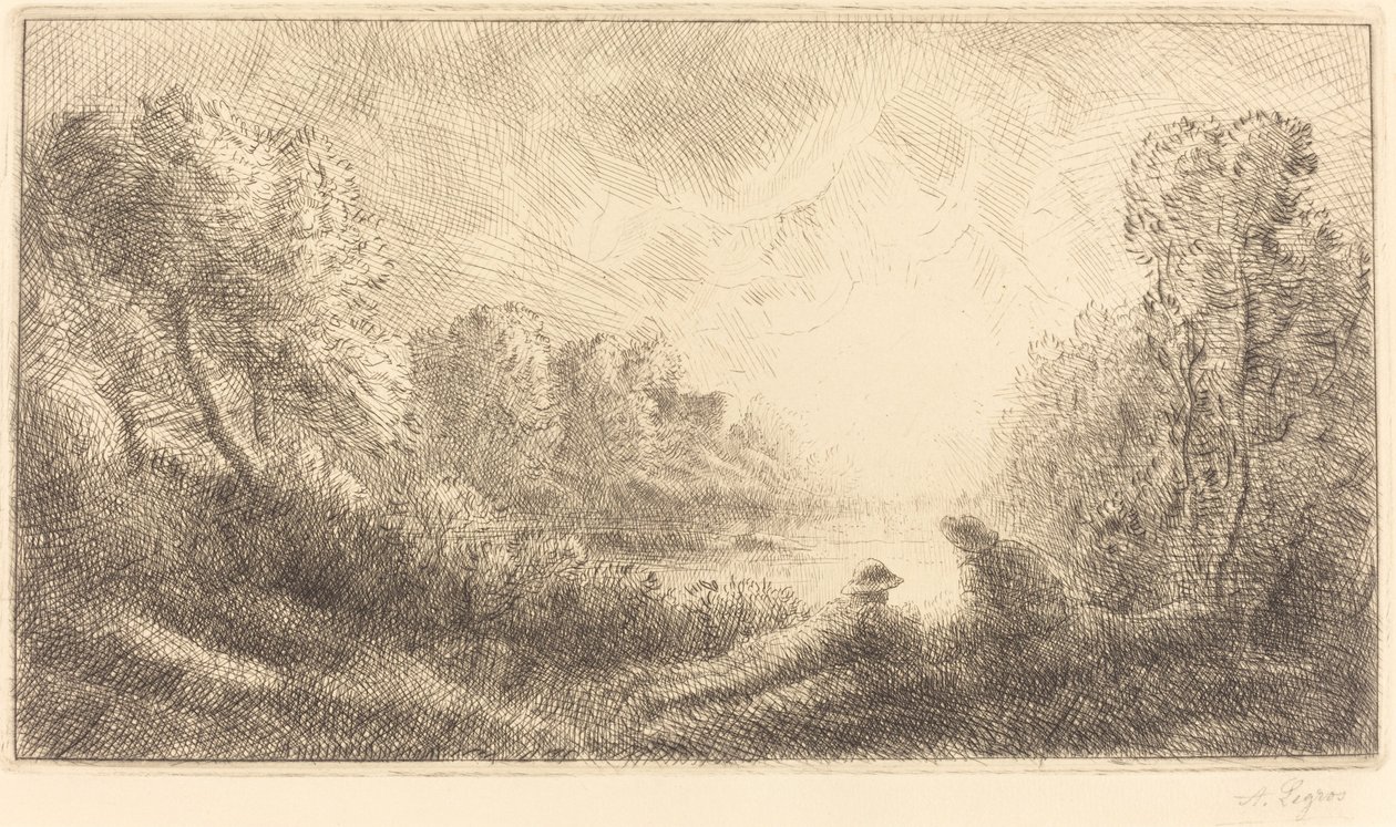 Táj: Napkelte Táj: Napkelte. alkotó: Alphonse Legros