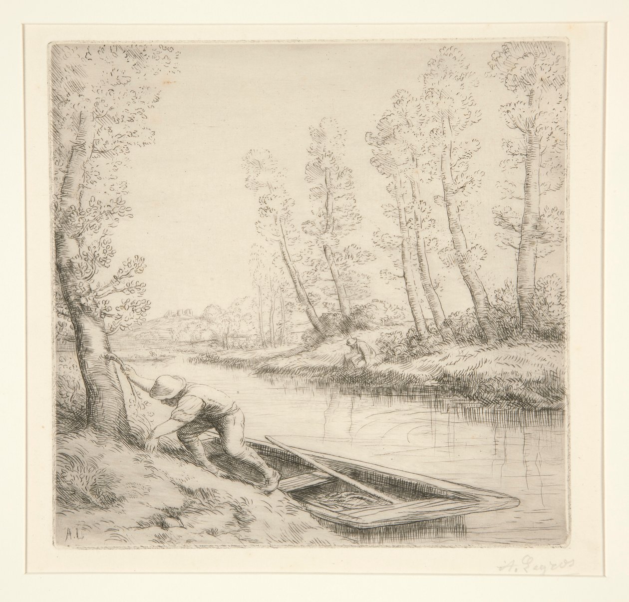 Reggel a folyón alkotó: Alphonse Legros