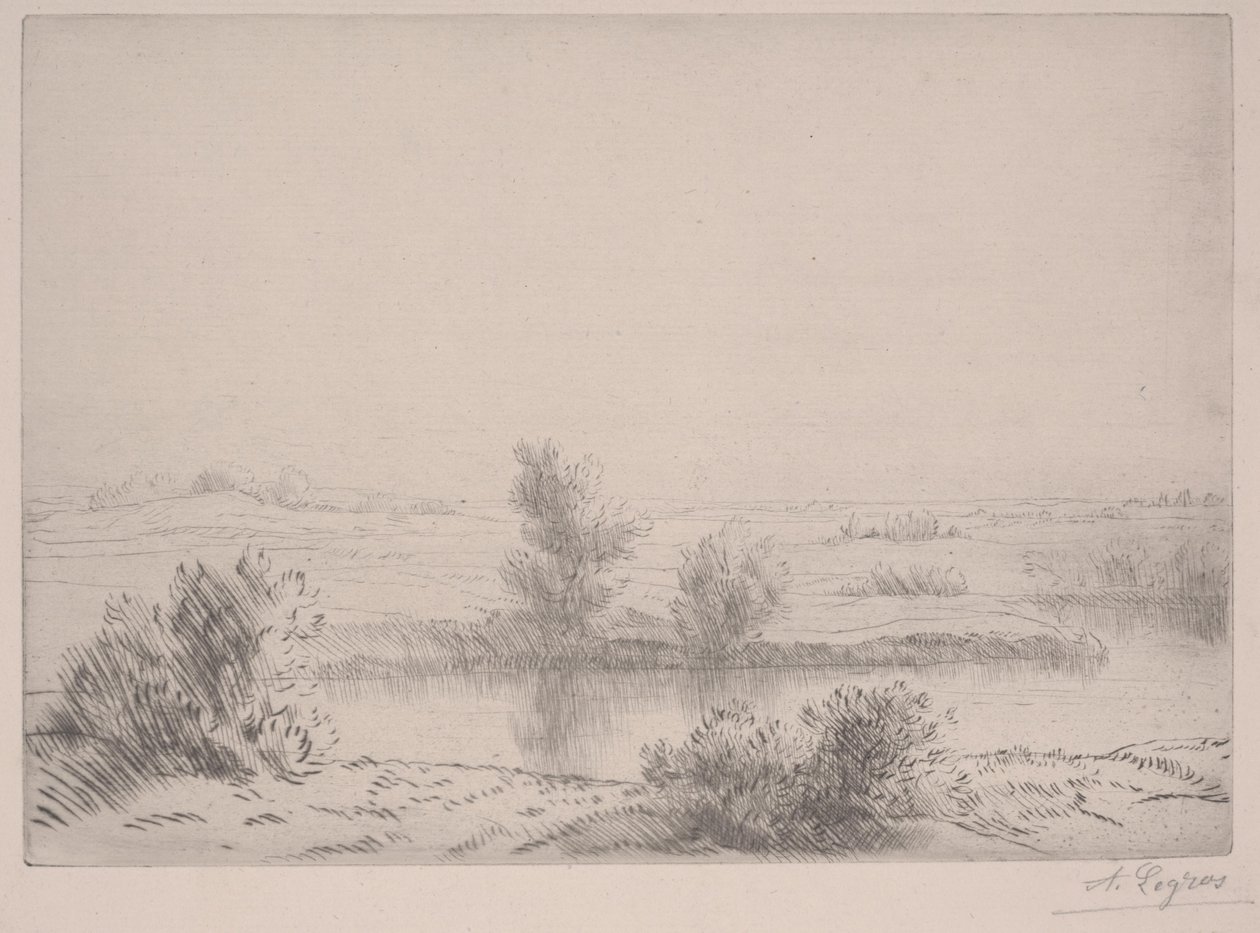 A mocsarak (rézkarc) alkotó: Alphonse Legros
