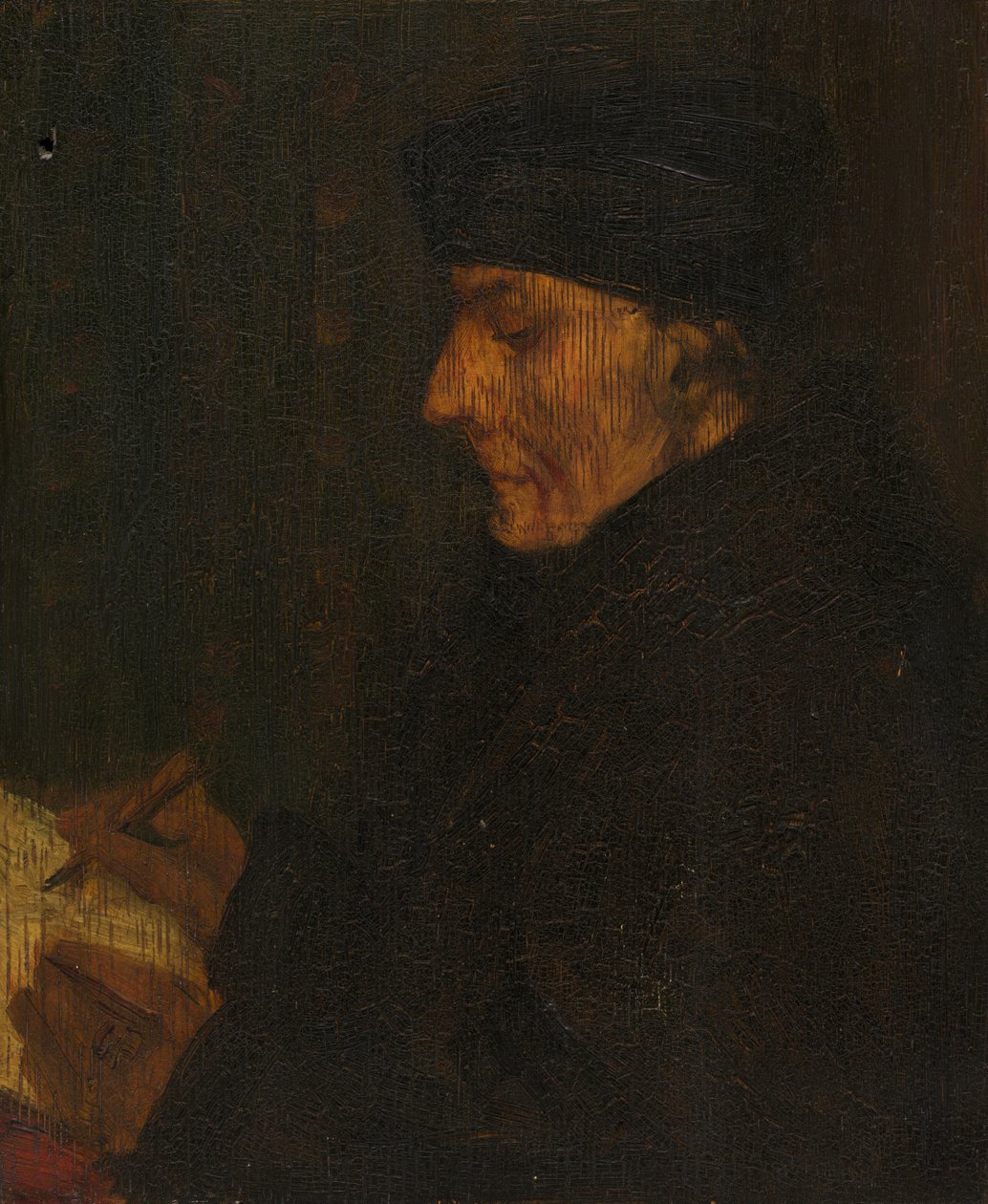 Holbein Erasmusának emlékmásolata alkotó: Alphonse Legros
