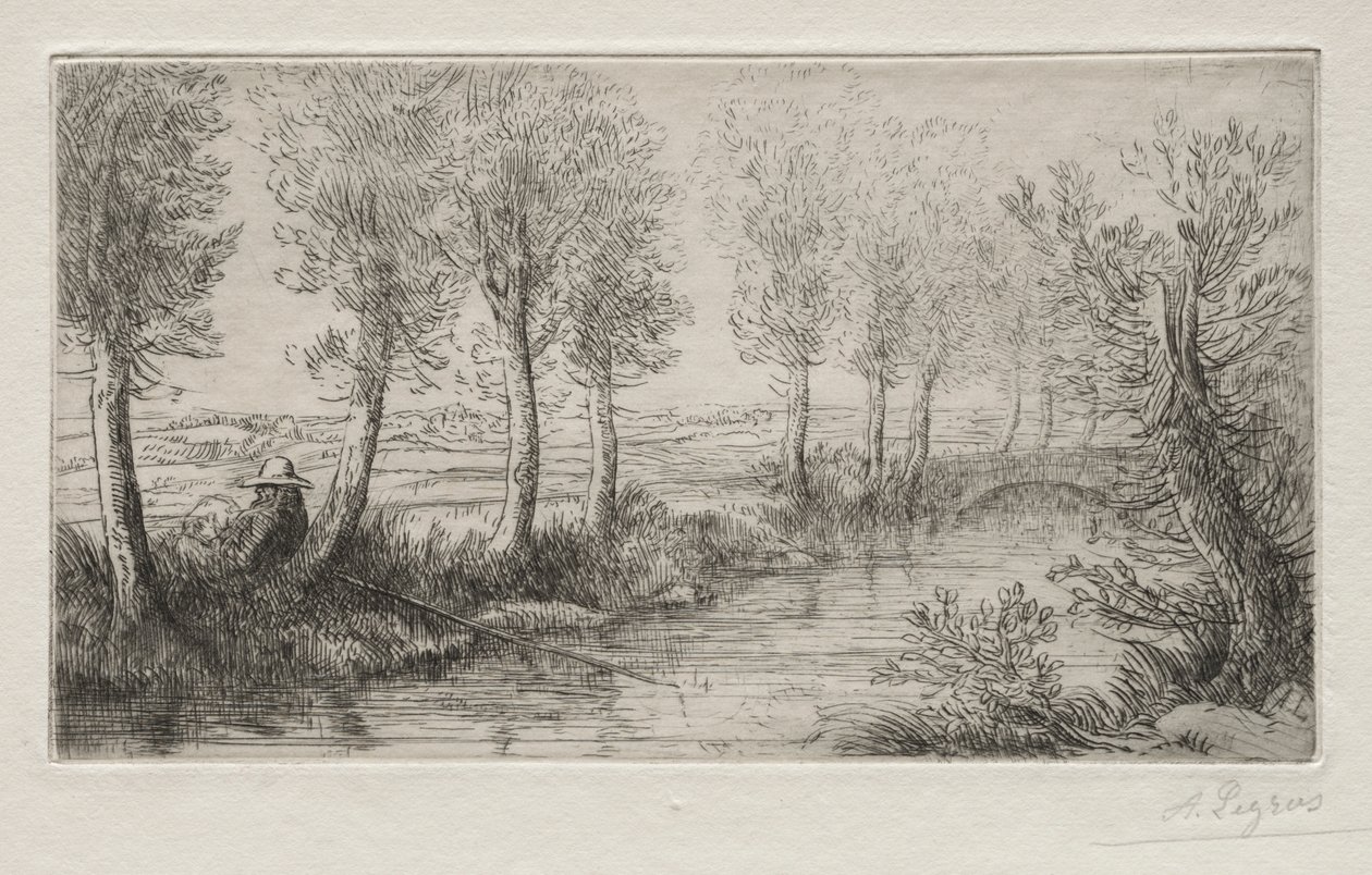 A Malom közelében. alkotó: Alphonse Legros