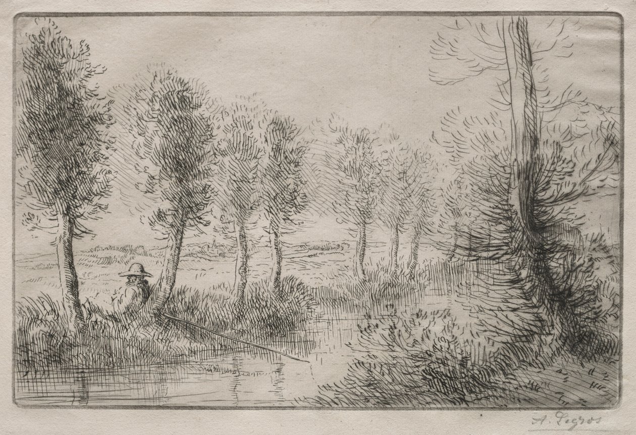 A Malom közelében. alkotó: Alphonse Legros