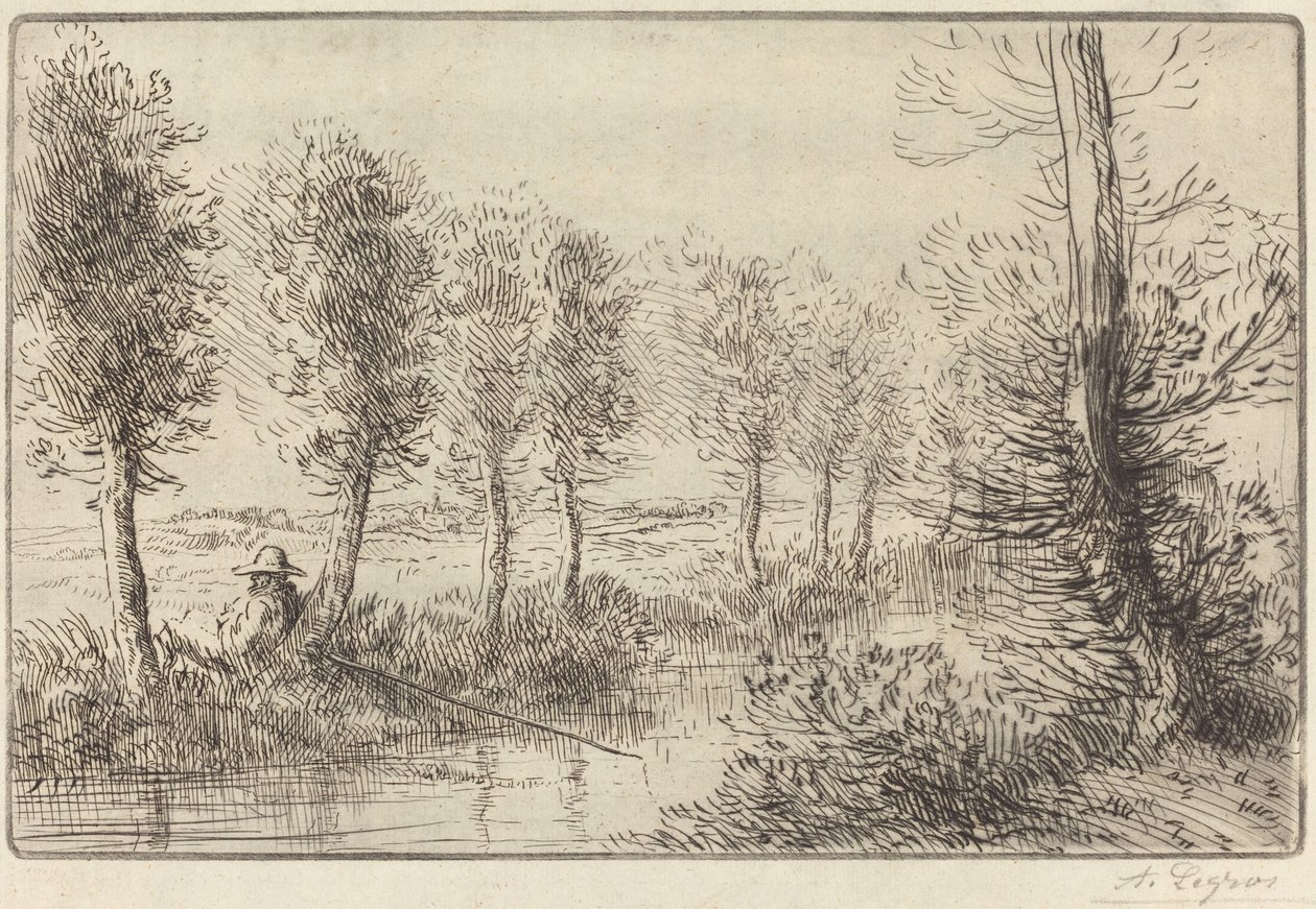 A Pres du moulin malom közelében. alkotó: Alphonse Legros