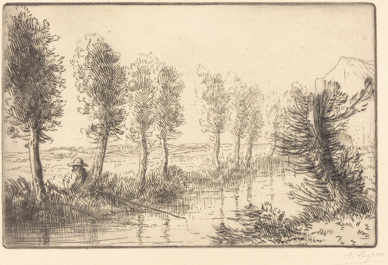 A Pres du moulin malom közelében. alkotó: Alphonse Legros