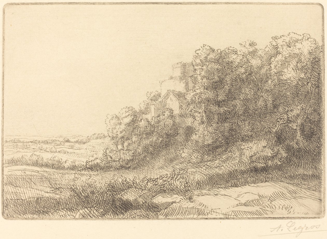 Old Chateau Egy régi kastély. alkotó: Alphonse Legros