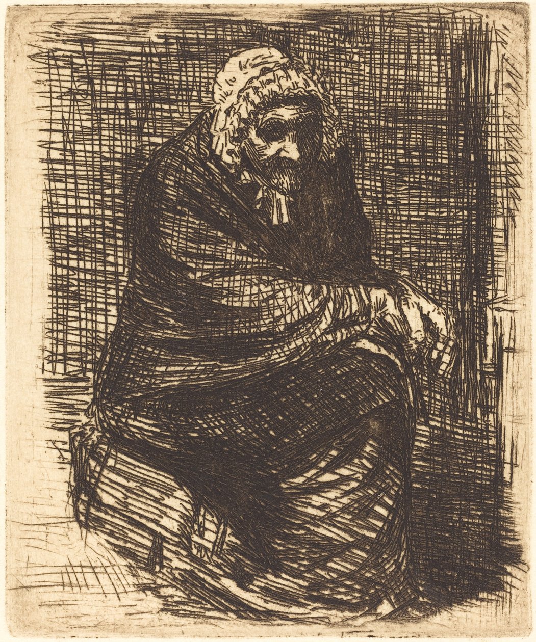 Öreg nő ül Az öregasszony ül. alkotó: Alphonse Legros