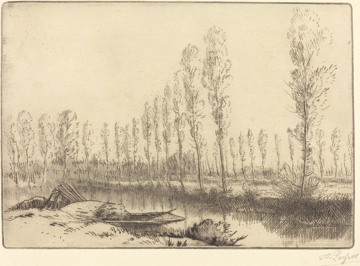 Nyárfák Amiens közelében alkotó: Alphonse Legros