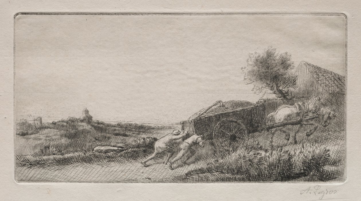A széna behozatala. alkotó: Alphonse Legros