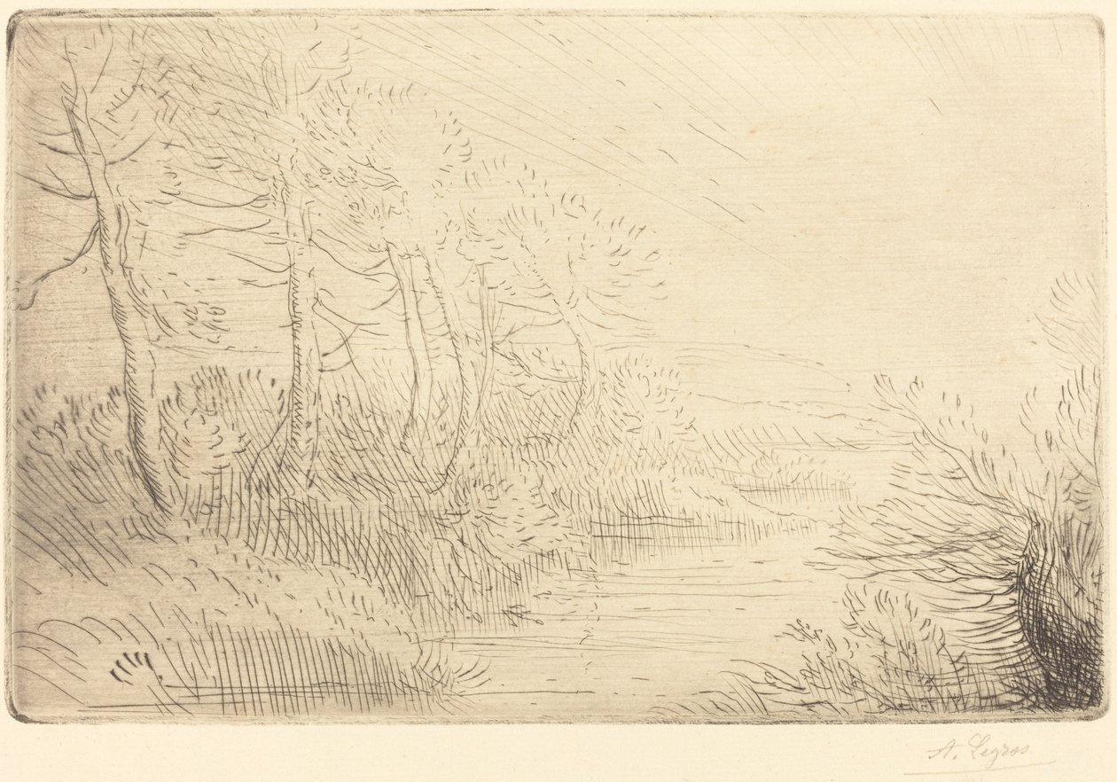 Folyópart (Bord de la riviere) alkotó: Alphonse Legros