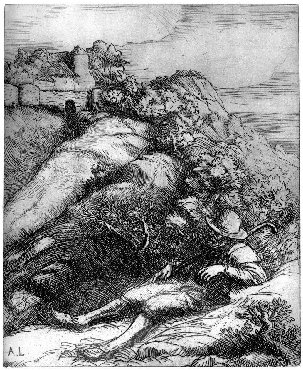 Pásztor pihenő, 1860-1910 1924 alkotó: Alphonse Legros