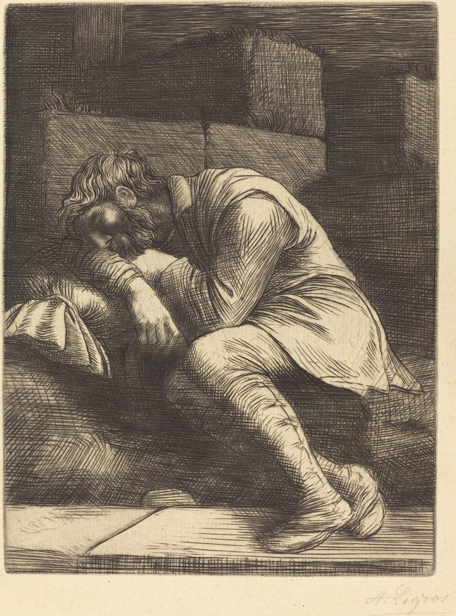 Alvó koldus Alvó koldus. alkotó: Alphonse Legros