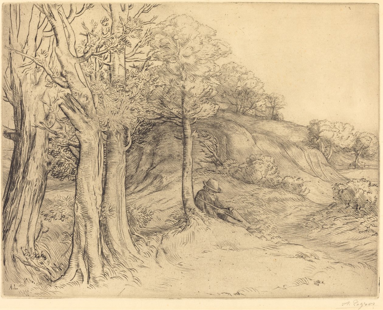 Magány (Magány (Táj)) alkotó: Alphonse Legros