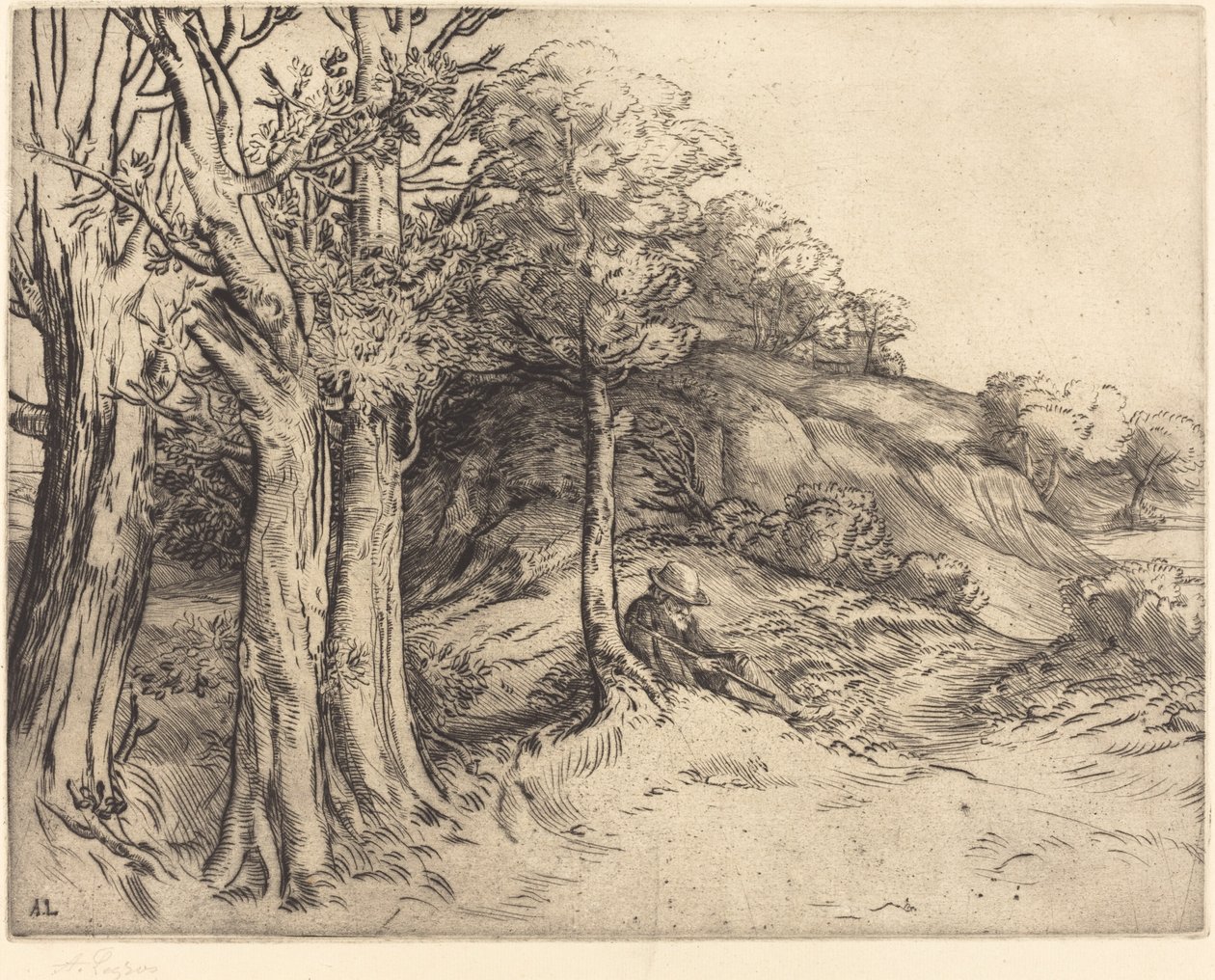 Magányosság Magányos táj. alkotó: Alphonse Legros