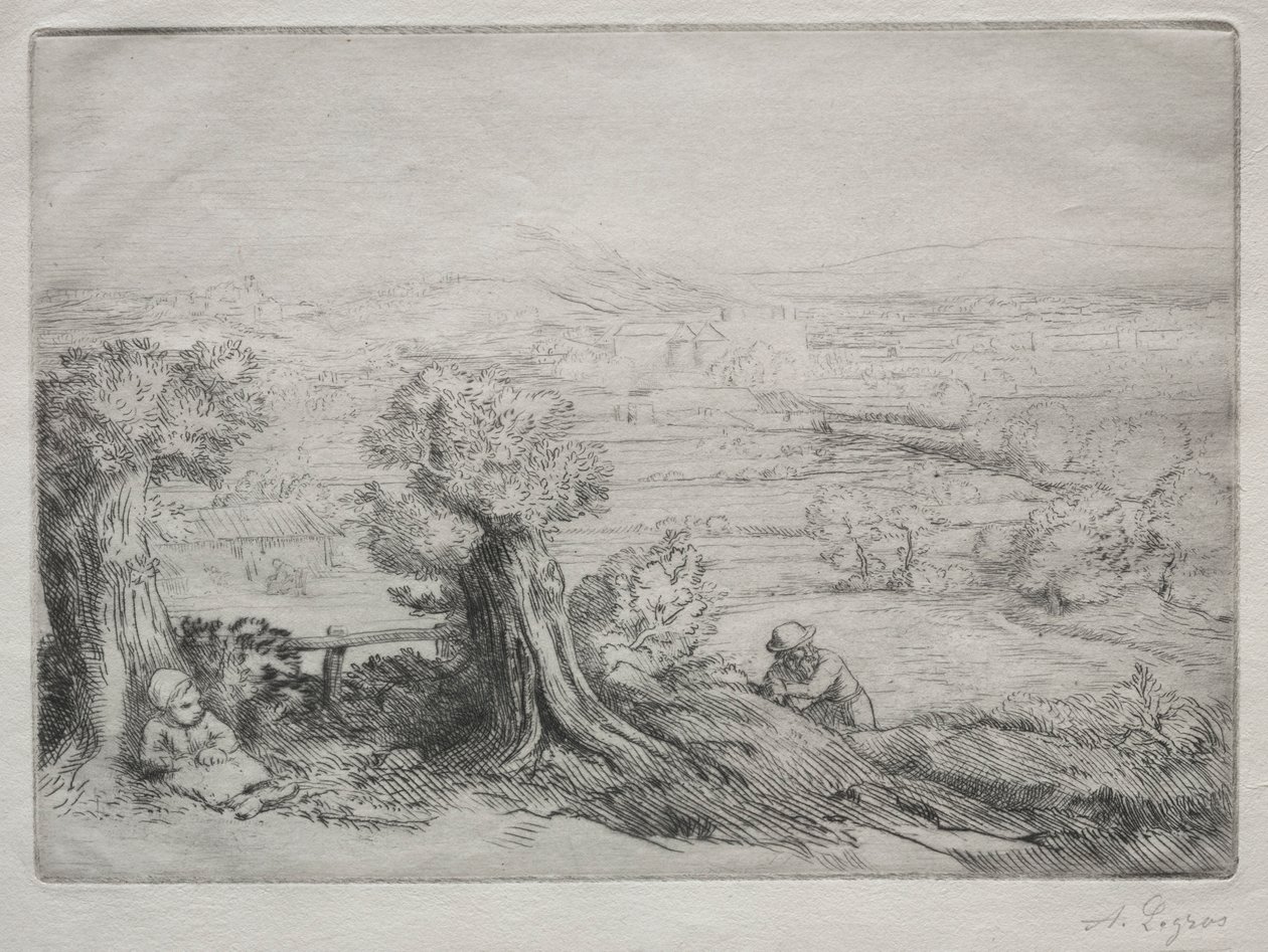 Egy burgundi völgy emléke. alkotó: Alphonse Legros