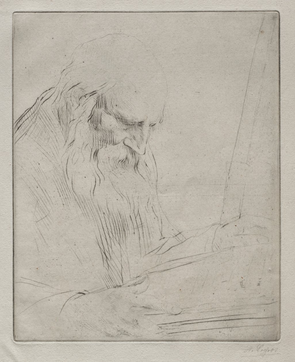 Tanulmány egy olvasó emberről alkotó: Alphonse Legros