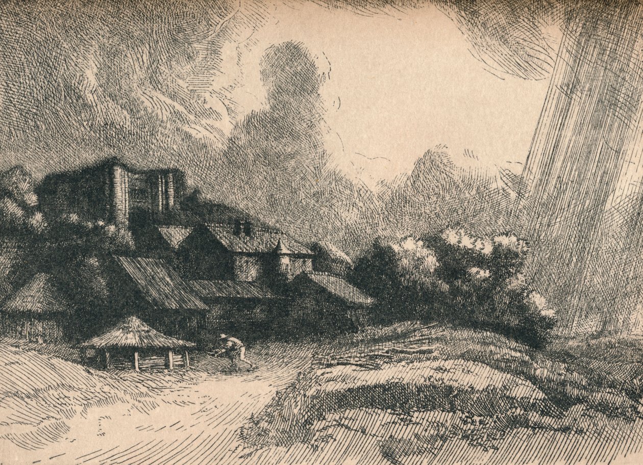 The Abbey Farm, 1893 alkotó: Alphonse Legros