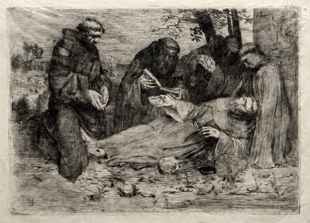 Szent Ferenc halála alkotó: Alphonse Legros