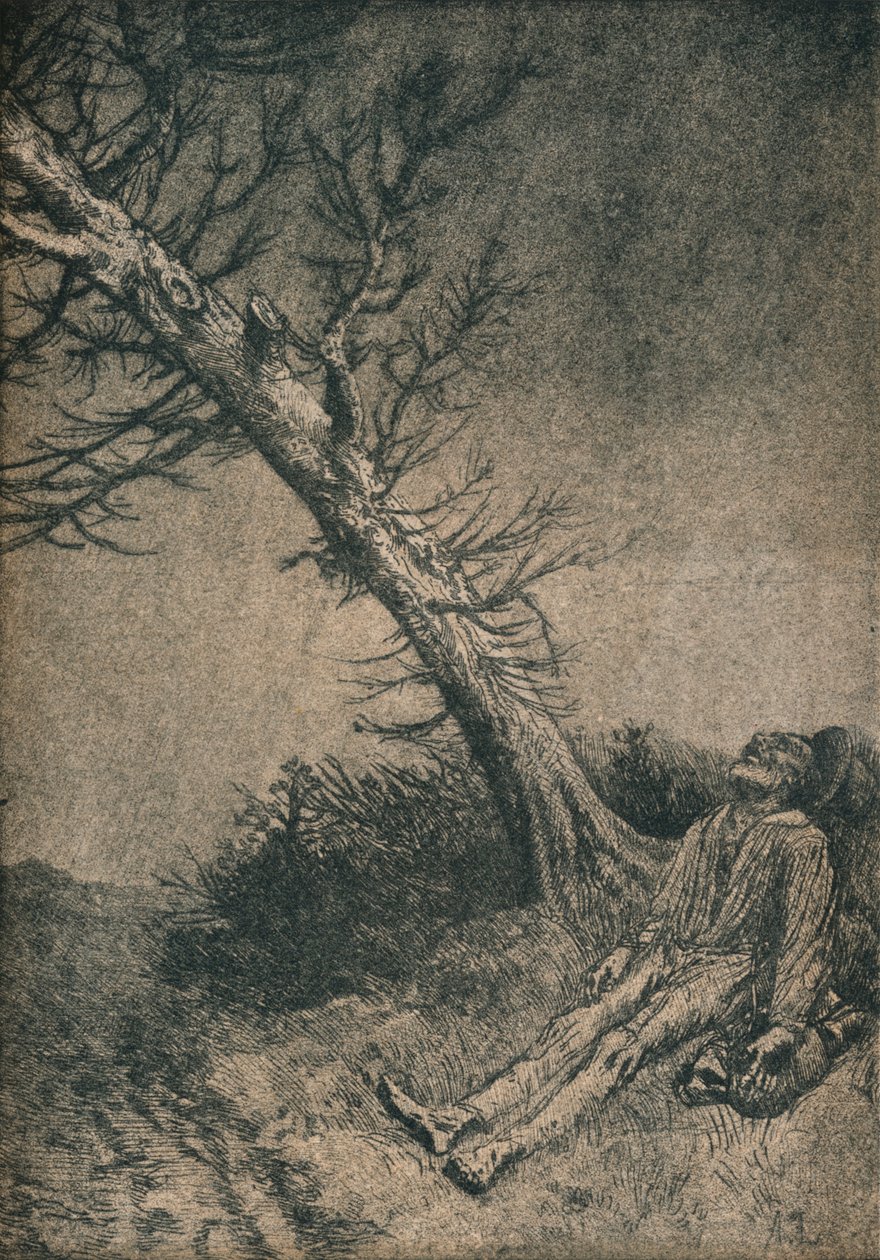 A haldokló csavargó, 1875 alkotó: Alphonse Legros