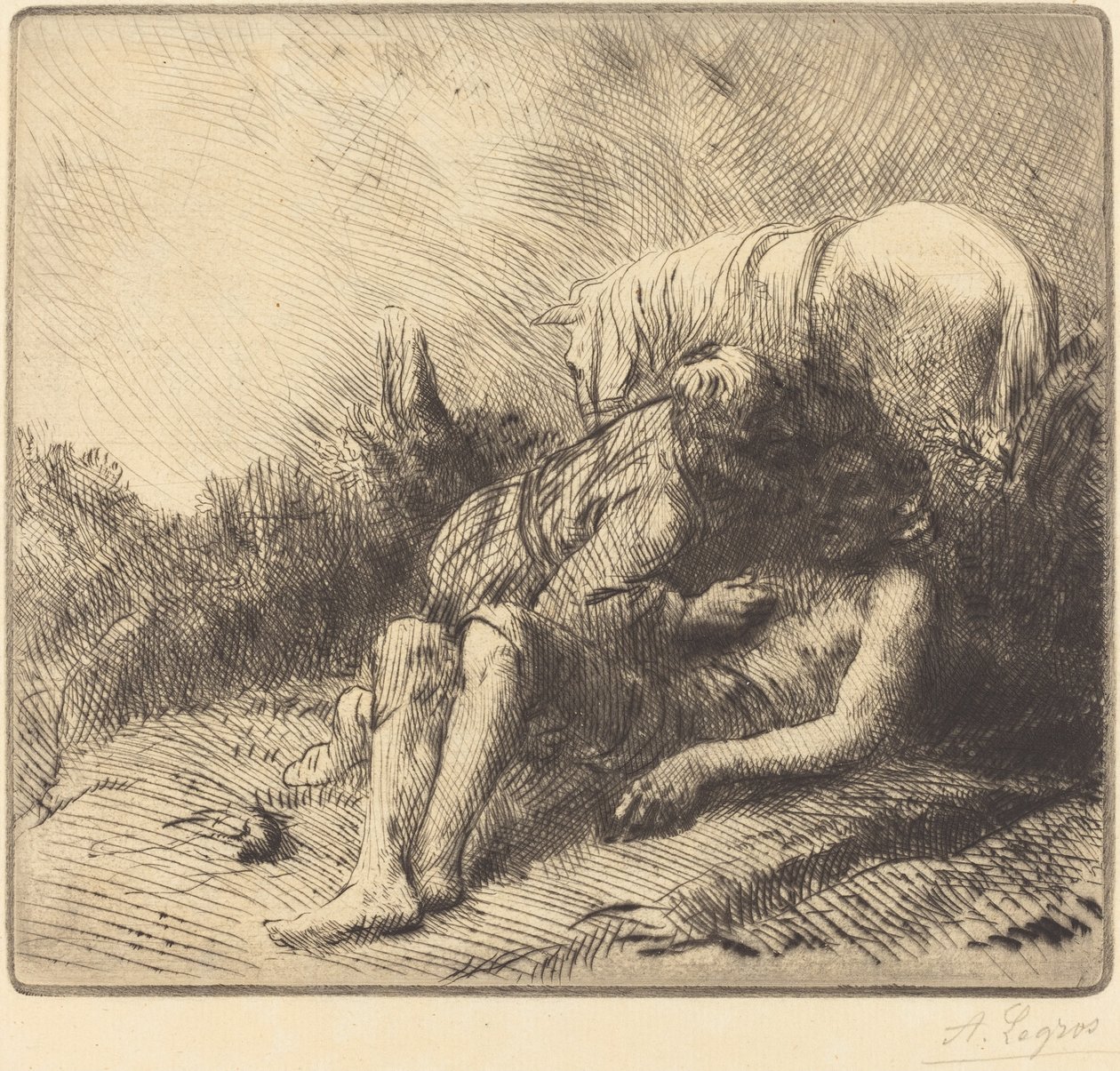 Az irgalmas szamaritánus alkotó: Alphonse Legros