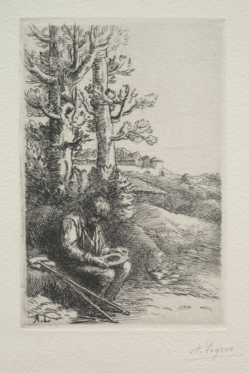 A kis koldus. alkotó: Alphonse Legros