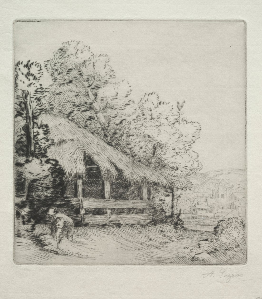 A kis fészer (Le Petit Hangar) alkotó: Alphonse Legros