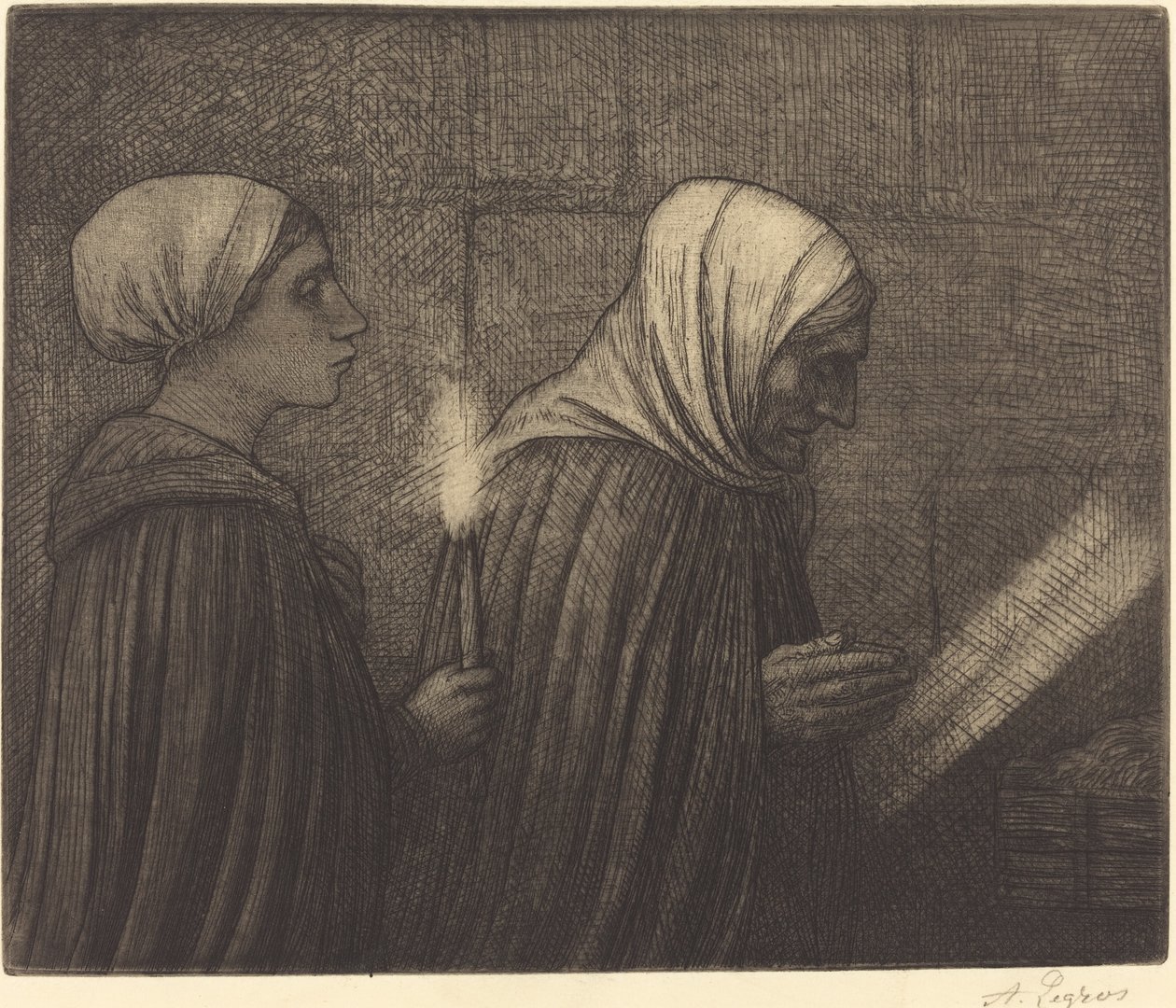 A jászol La creche. alkotó: Alphonse Legros
