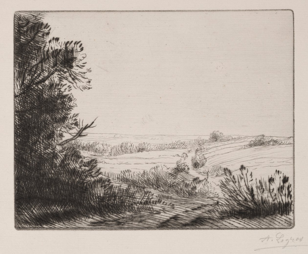 Az út Horville-be. alkotó: Alphonse Legros