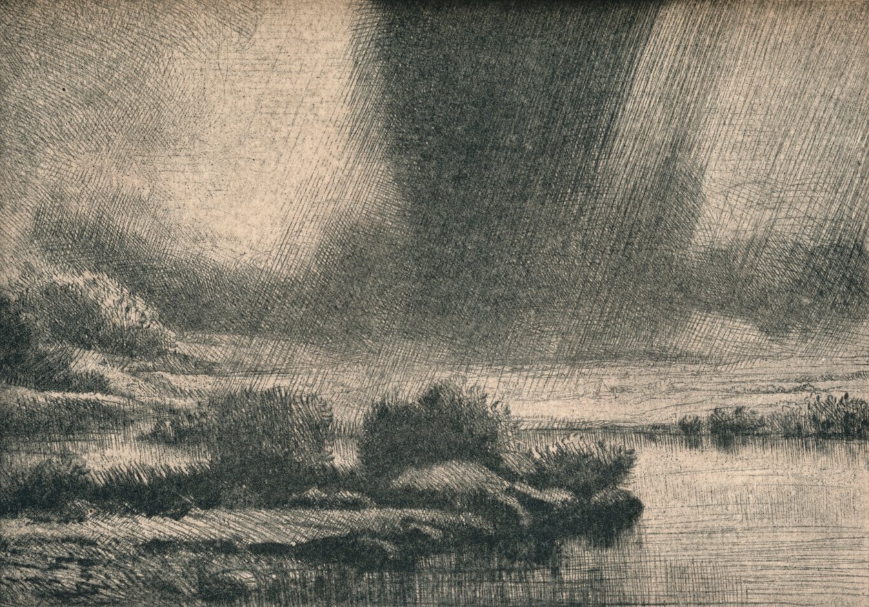 A vihar, 1890 alkotó: Alphonse Legros