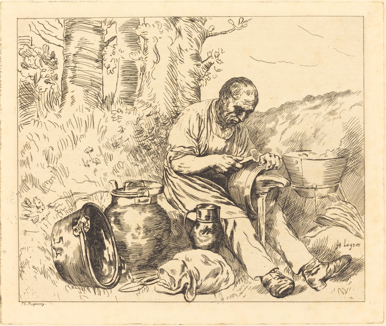 A Tinker Le retameur. alkotó: Alphonse Legros