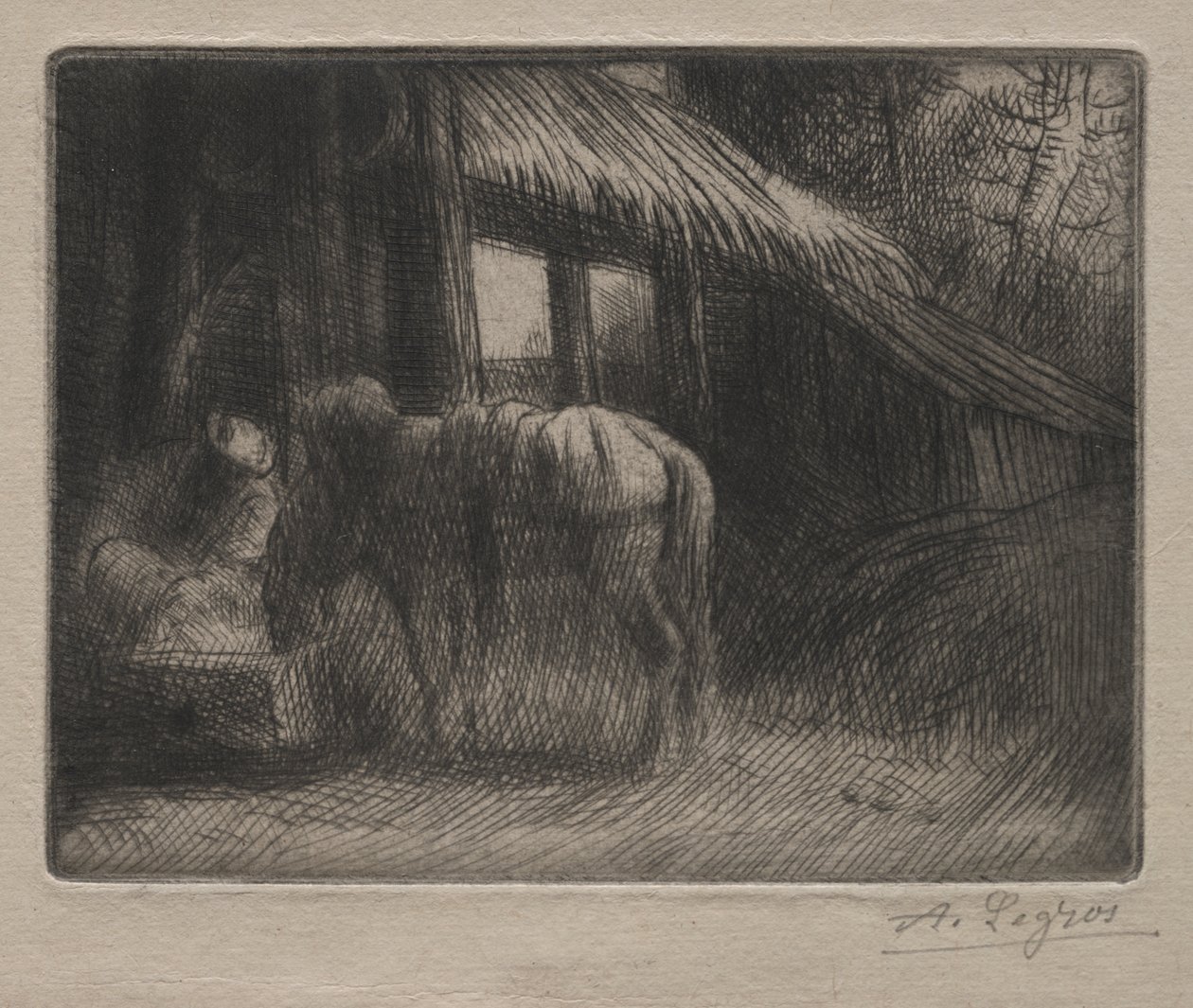 Az öntöző hely (2. tányér) alkotó: Alphonse Legros