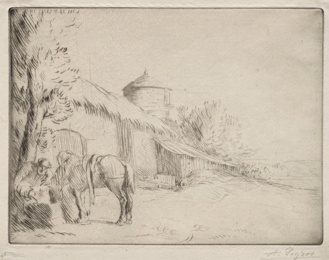 Az öntöző hely (2. tányér) alkotó: Alphonse Legros