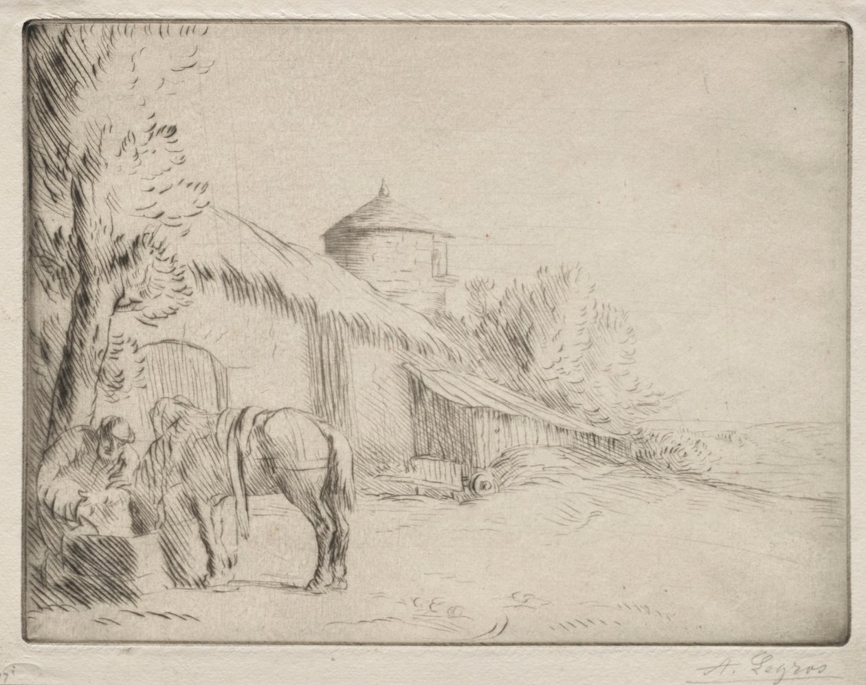 Az öntözőhely 2. tányér. alkotó: Alphonse Legros