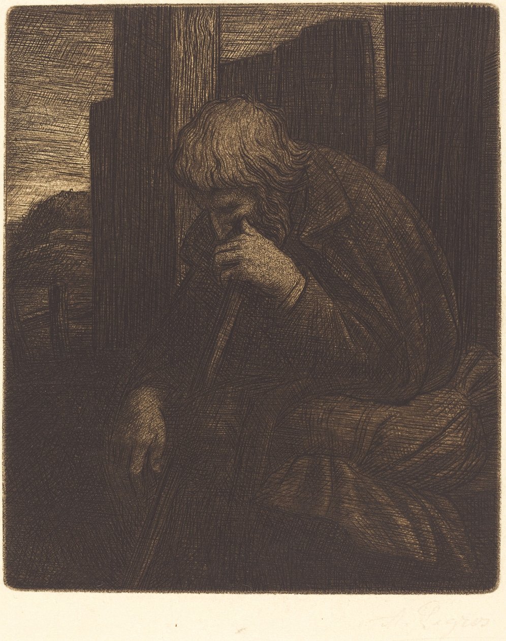 Gondolkodó (A gondolkodó) alkotó: Alphonse Legros