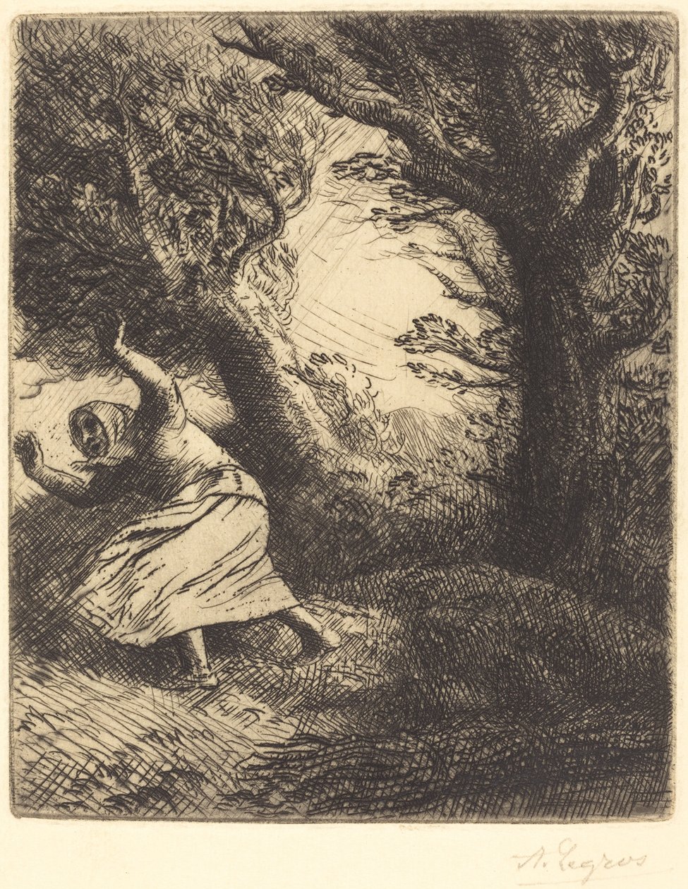 Mennydörgés Egy villám. alkotó: Alphonse Legros