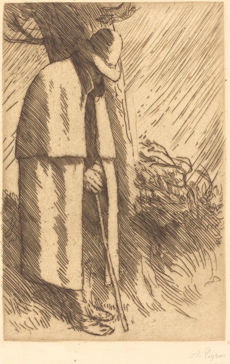Menedéket kereső utazó Az utazó menedéket keres. alkotó: Alphonse Legros