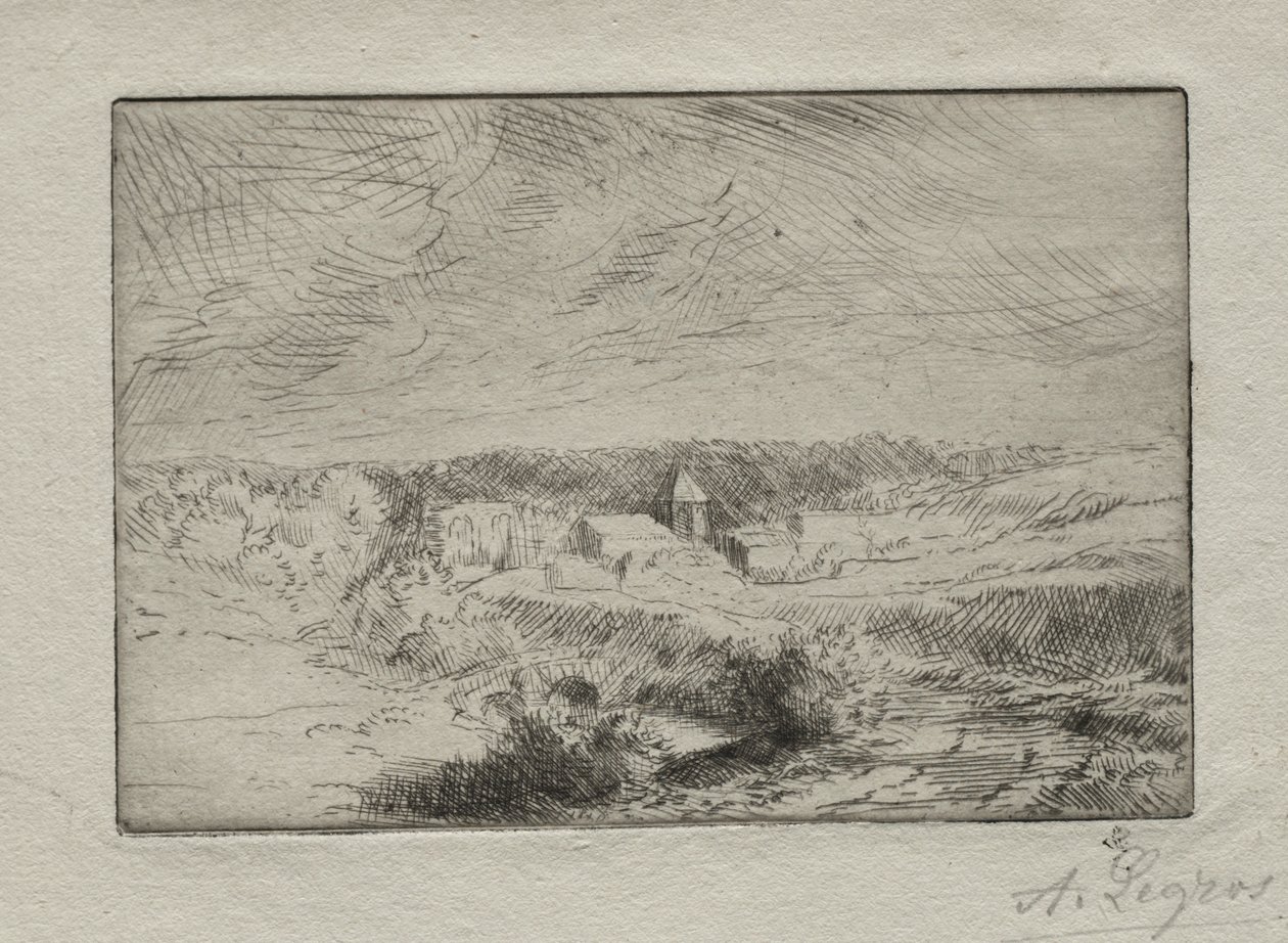 Wimille falu Boulogne közelében. alkotó: Alphonse Legros