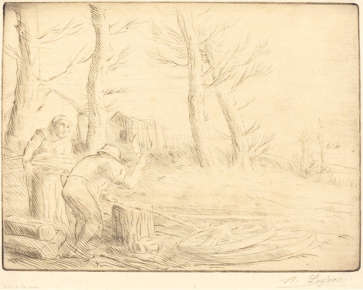 Kerékgyártó Un charron. alkotó: Alphonse Legros