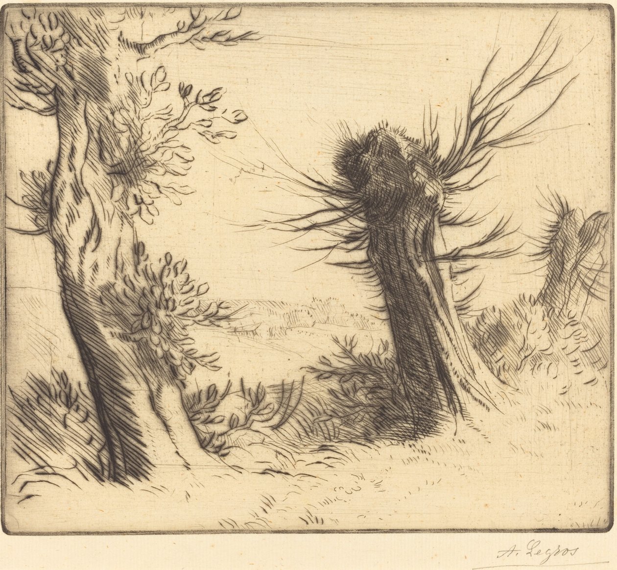 Fűzfa (Les saules) alkotó: Alphonse Legros