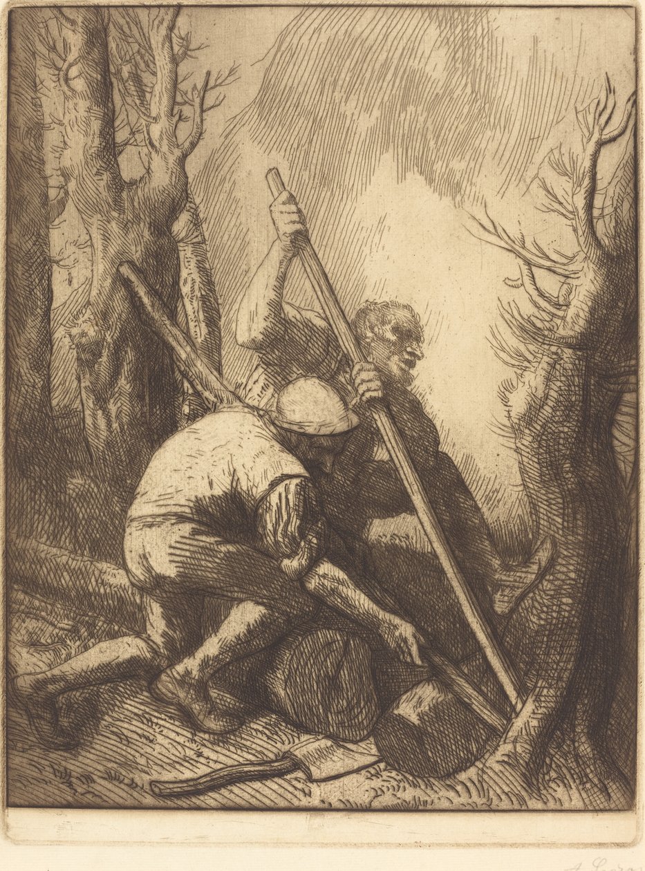 Favágók, 3. lemez Les bucherons. alkotó: Alphonse Legros