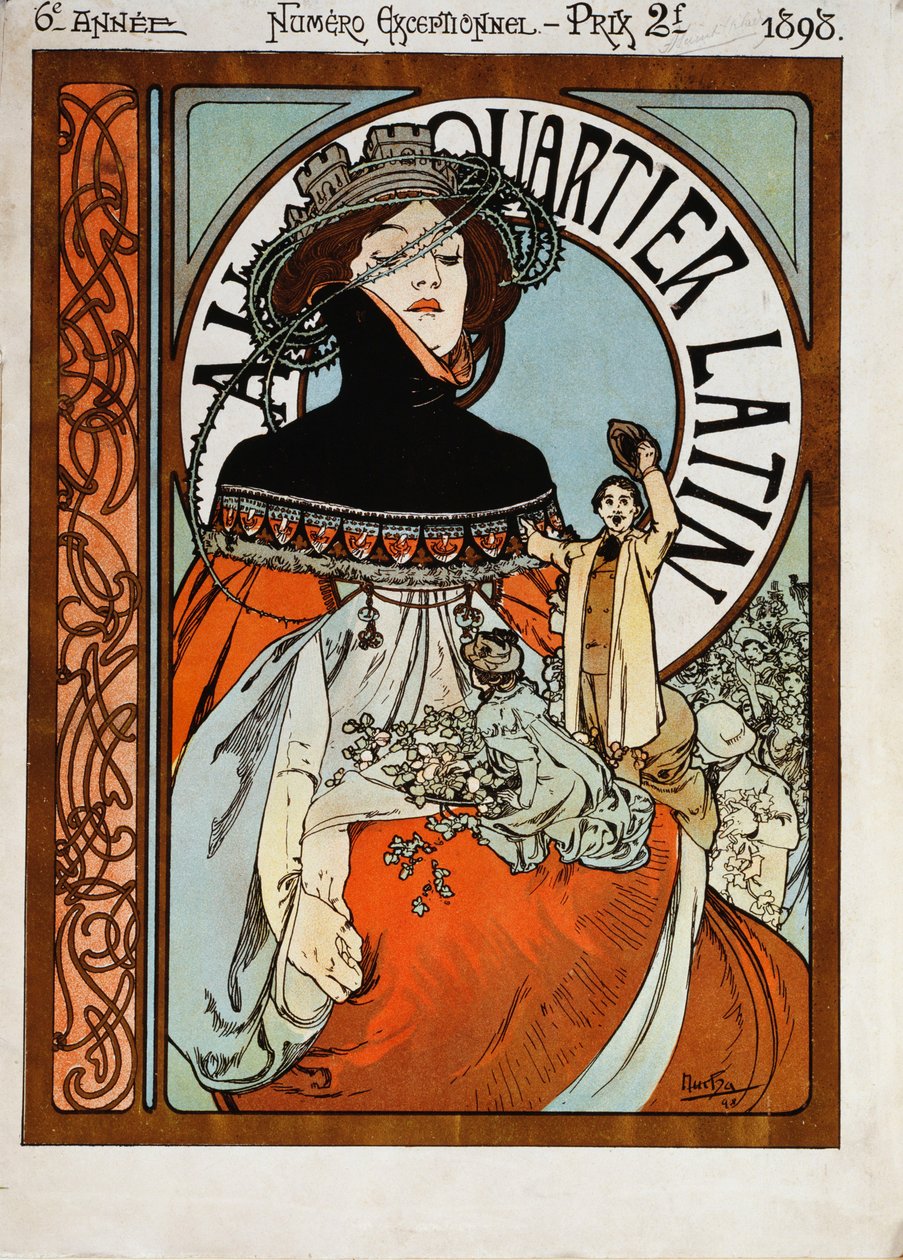A Latin negyedben, 1898 alkotó: Alphonse Mucha