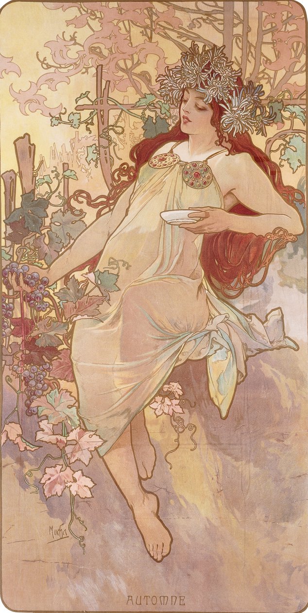 Ősz; Ősz, 1896 körül alkotó: Alphonse Mucha